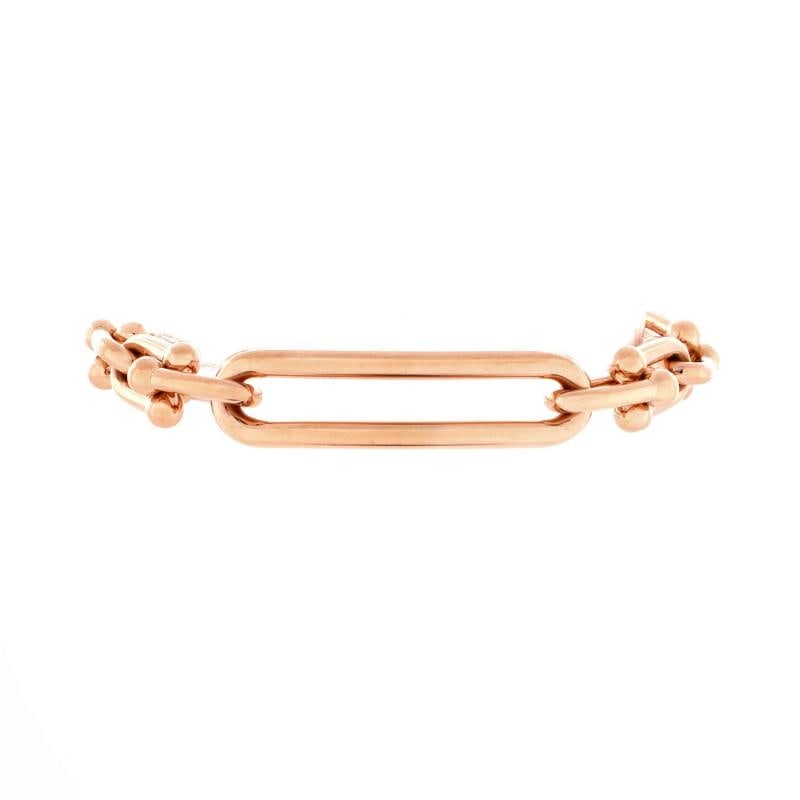 Tiffany & Co. Hardwear Elongated Link Bracelet 18K Rose Gold: Measurements: Circumference: 7.75 ", Width: 10.55 mm . Condition: Pre-owned - Good,Brand: Tiffany & Co.,Main Stone: Unknown,Metal: 18K Rose Gold,Metal Purity: 18K,Style: Bracelet,Type: Bracelet,Color: