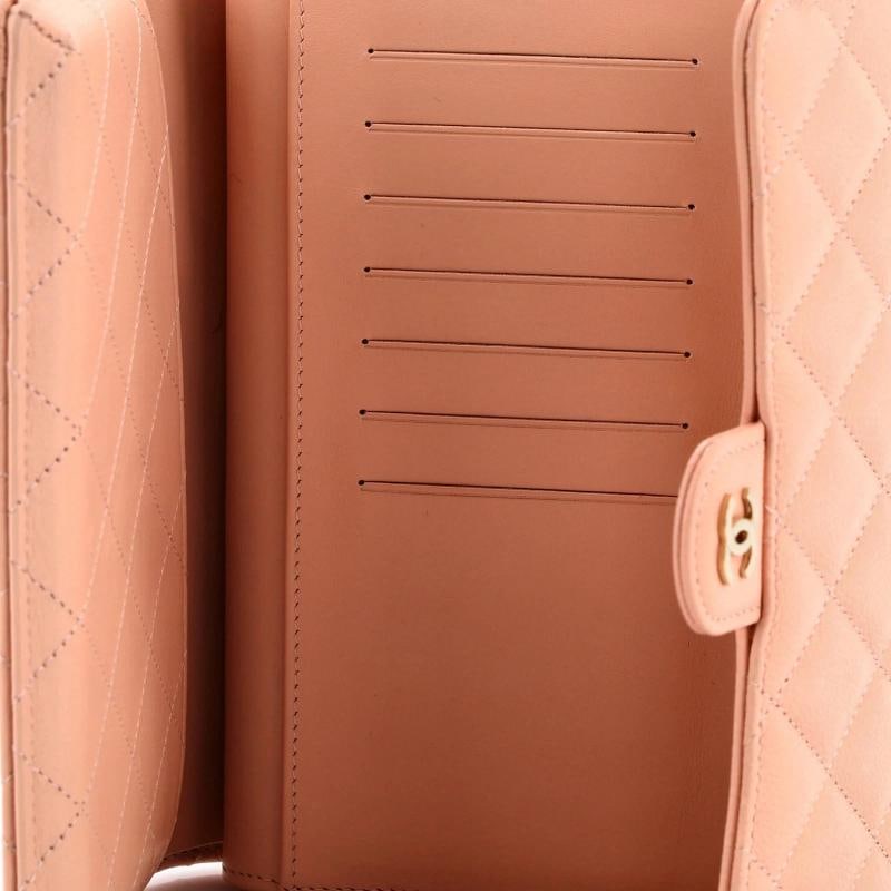 Chanel Phone Holder Zip Around Wallet on Chain Quilted Caviar - 5