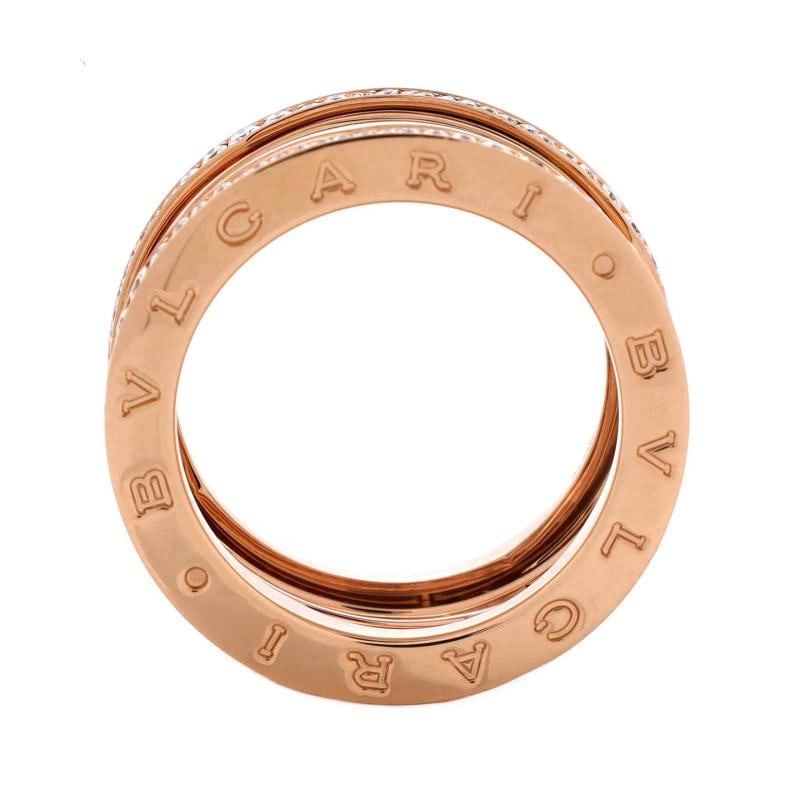 Bvlgari B.Zero1 Design Legend Zaha Hadid Four Band Ring 18K Rose Gold - 3