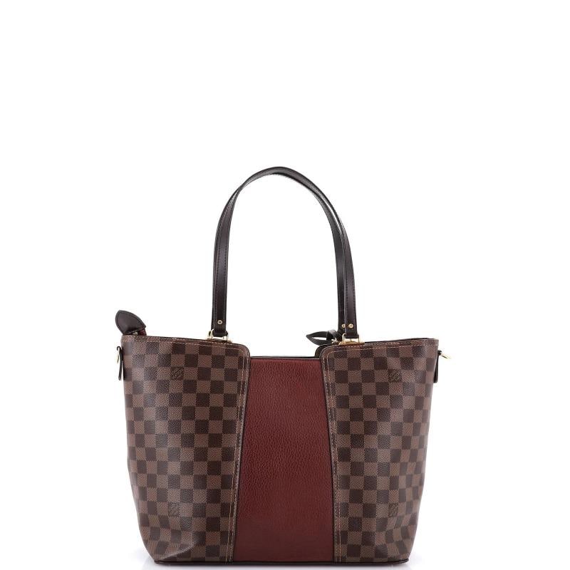 Louis Vuitton Jersey Handbag Damier with Leather - 3
