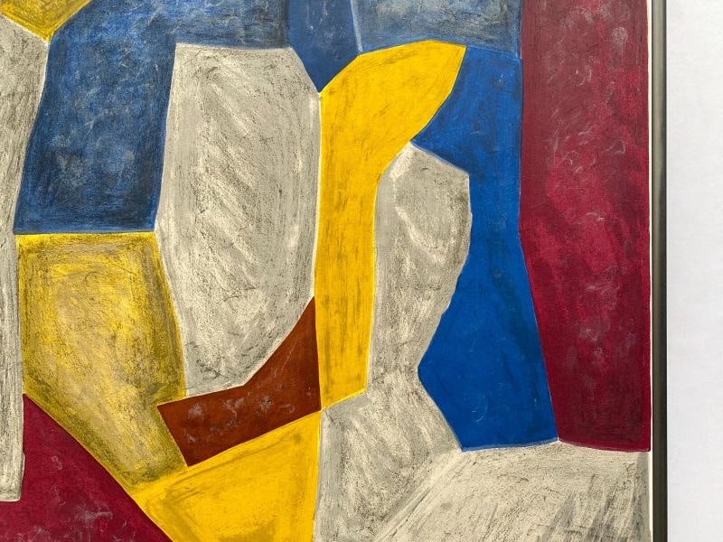 SERGE POLIAKOFF RARE 1959 MOURLOT LITHOGRAPH PRINT FRAMED PARIS EXHIBIT POSTER - 10