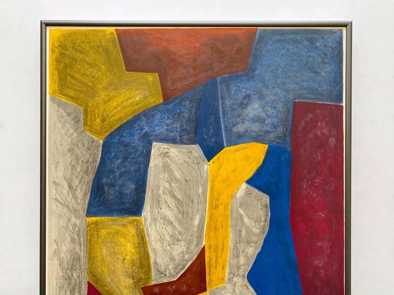 SERGE POLIAKOFF RARE 1959 MOURLOT LITHOGRAPH PRINT FRAMED PARIS EXHIBIT POSTER - 2