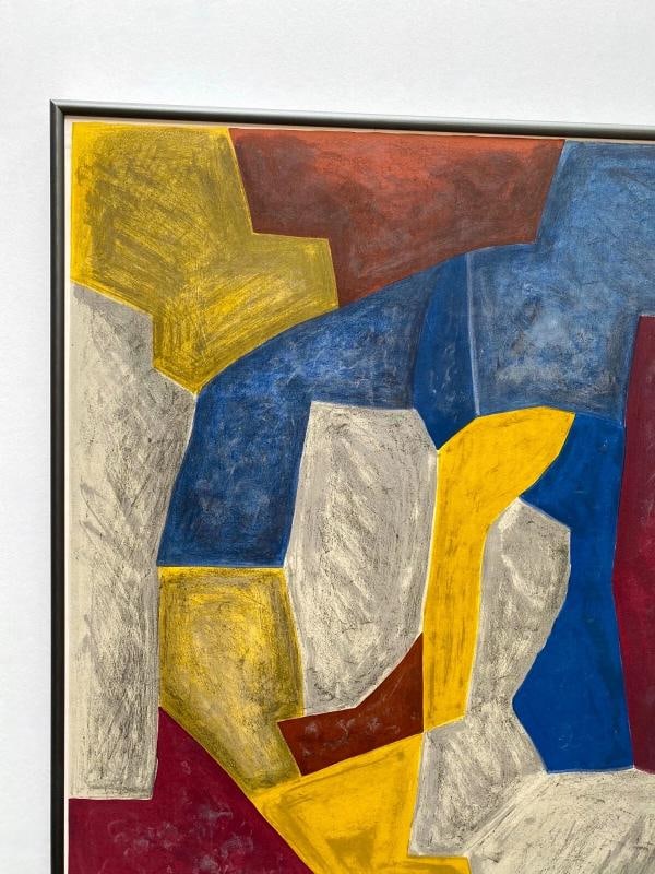 SERGE POLIAKOFF RARE 1959 MOURLOT LITHOGRAPH PRINT FRAMED PARIS EXHIBIT POSTER - 4