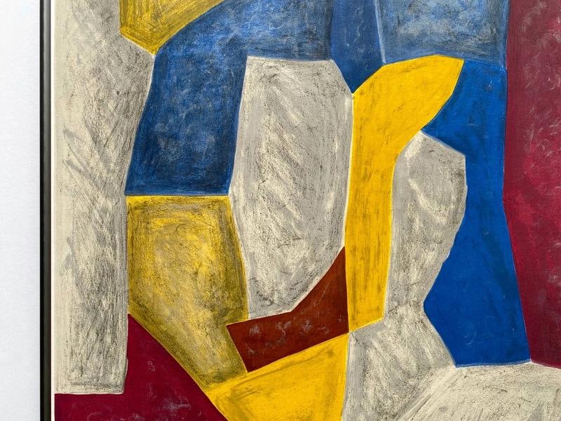 SERGE POLIAKOFF RARE 1959 MOURLOT LITHOGRAPH PRINT FRAMED PARIS EXHIBIT POSTER - 5
