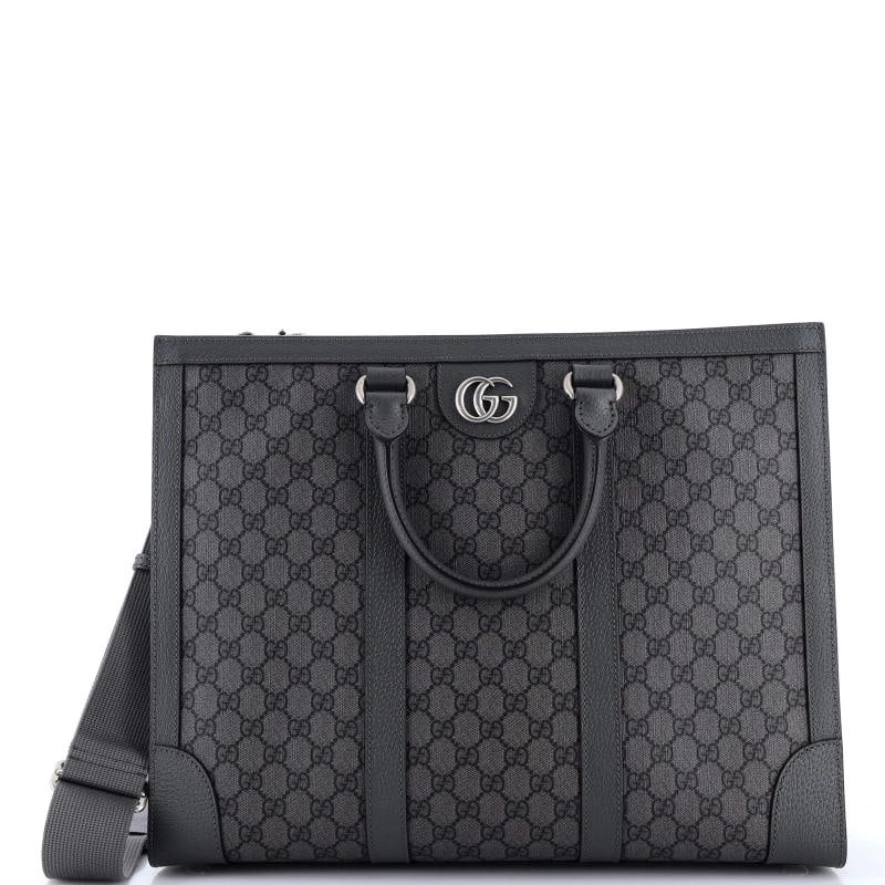 Gucci Ophidia Convertible Open Tote GG Coated Canvas Large: Accessories: With Strap Measurements: Handle Drop 4.5", Height 14", Width 17", Depth 7", Strap Drop 20". Condition: Pre-owned - Excellent,Brand: Gucci,Exterior Material: Canvas Plain,Style: Top Handle