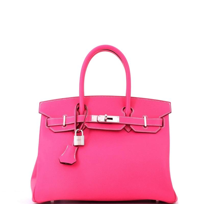 Hermes Candy Birkin Bag Epsom 30: Accessories: Dust Bag, Clochette, Lock, Keys Measurements: Handle Drop 4", Height 9", Width 12", Depth 6". Condition: Pre-owned - Good,Brand: Hermes,Exterior Material: Leather,Style: