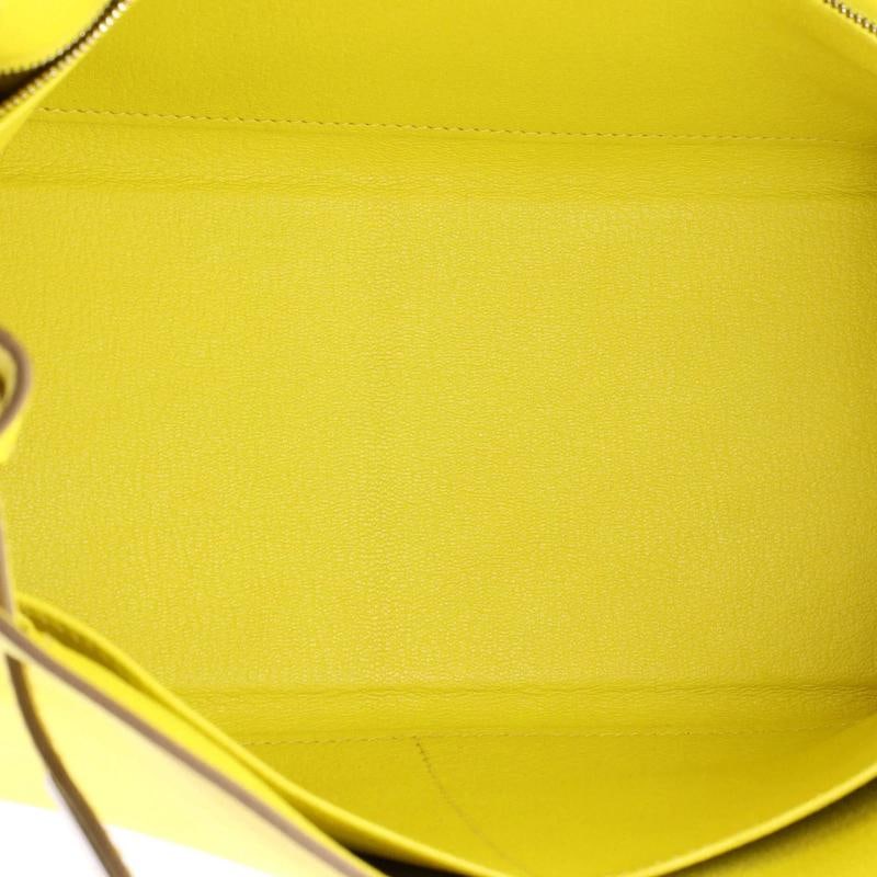 Hermes Kelly Handbag Yellow Evercolor with Palladium Hardware 28 - 7