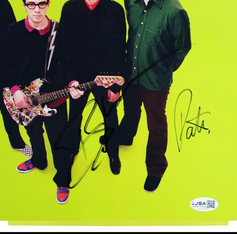 Weezer (4) Cuomo, Welsh, Bell & Wilson Signed Green Album Flat JSA #CL51538 - 2