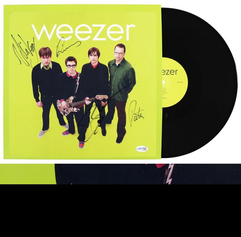 Weezer (4) Cuomo, Welsh, Bell & Wilson Signed Green Album Flat JSA #CL51538 - 3