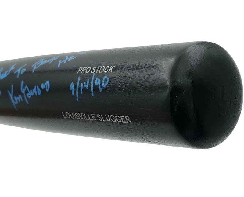 Ken Griffey Jr. & Sr Auto Black L Slugger Pro Stock Bat Mariners Back To Back HR - 7