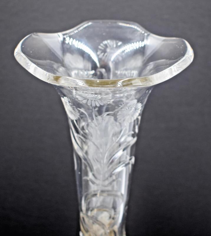 Rare Gorham Authentic Sterling Silver and Engraved Glass Vase, Circa1900 - 6