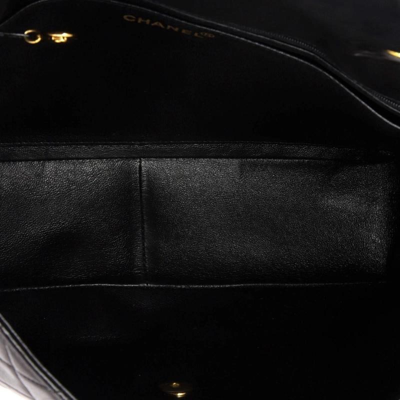 Chanel Vintage Classic Single Flap Bag Quilted Lambskin Jumbo - 5