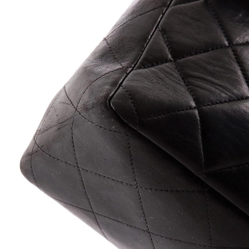 Chanel Vintage Classic Single Flap Bag Quilted Lambskin Jumbo - 6