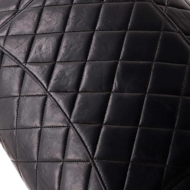 Chanel Vintage Classic Single Flap Bag Quilted Lambskin Jumbo - 8