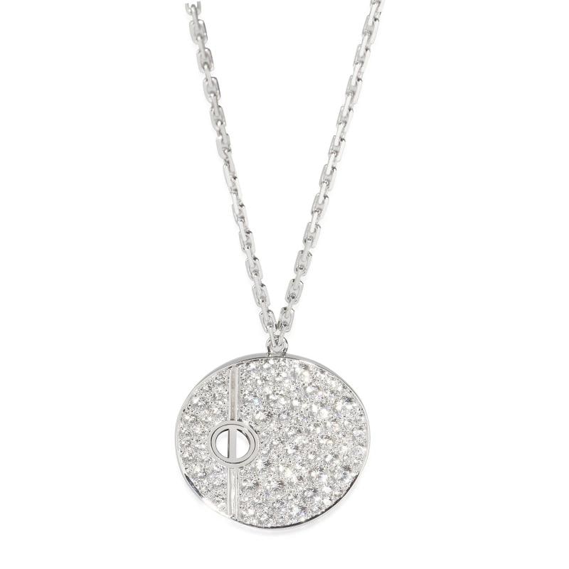 Cartier Diamond & Black Ceramic Love Pendant (White Gold) (1 of 4)