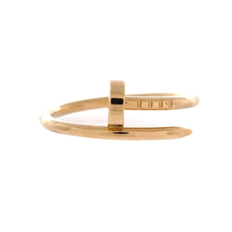 Cartier Juste un Clou Ring 18K Yellow Gold Small: Condition: Pre-owned - Good,Brand: Cartier,Main Stone: Unknown,Metal: 18K Yellow Gold,Metal Purity: 18K,Ring Size: 6.25 - 53,Type: Ring,Color: Yellow Gold,Style: 18K Yellow Gold,Material: 18K Yellow G