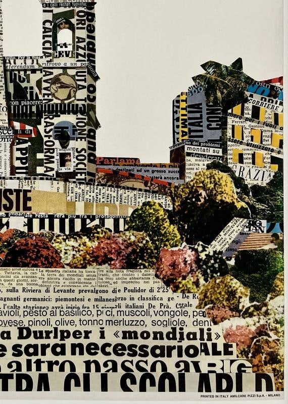 Original Vintage Poster ROME ALITALIA Airline Italy Travel Tourism LINEN - 5