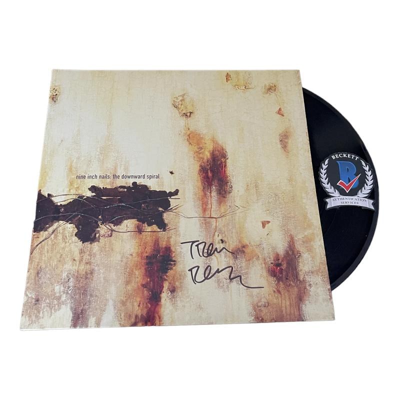 TRENT REZNOR SIGNED AUTOGRAPH NINE INCH NAILS THE DOWNWARD SPIRAL LP VINYL BAS: Industry: Music,Signed: Yes,Autograph Authentication: Beckett,Object Type: Record,Original/Reproduction: Original,Country of Origin: United States