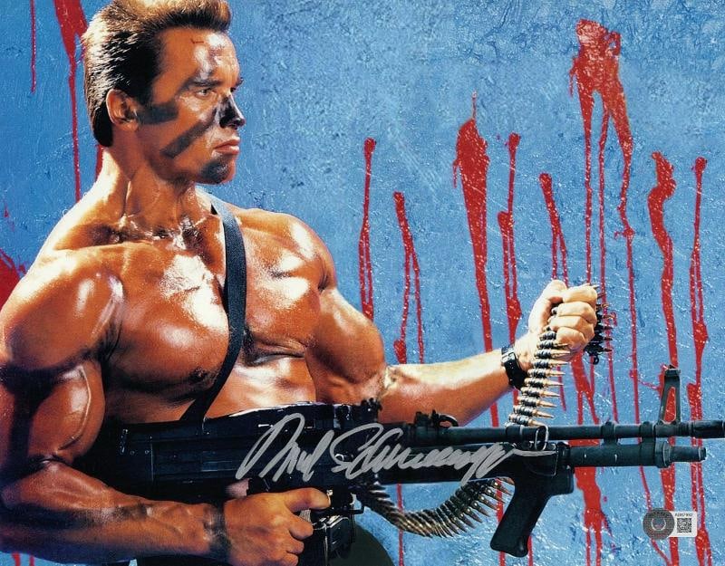 ARNOLD SCHWARZENEGGER SIGNED AUTOGRAPH COMMANDO 11X14 PHOTO BECKETT BAS (1 of 1)