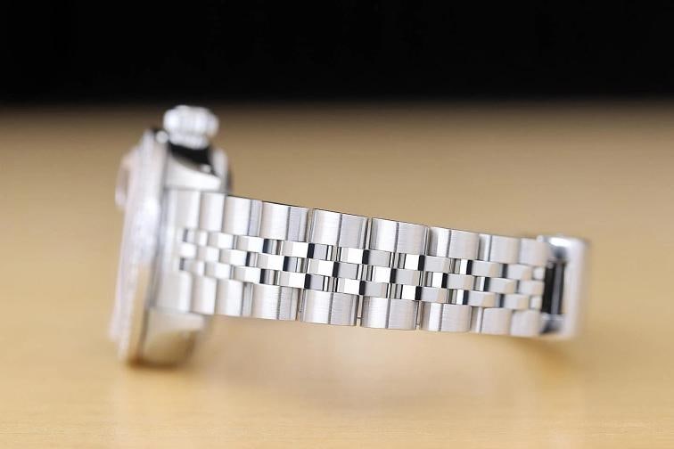 ROLEX LADIES DATEJUST 69174 PINK DIAMOND 18K WHITE GOLD STEEL JUBILEE WATCH - 5