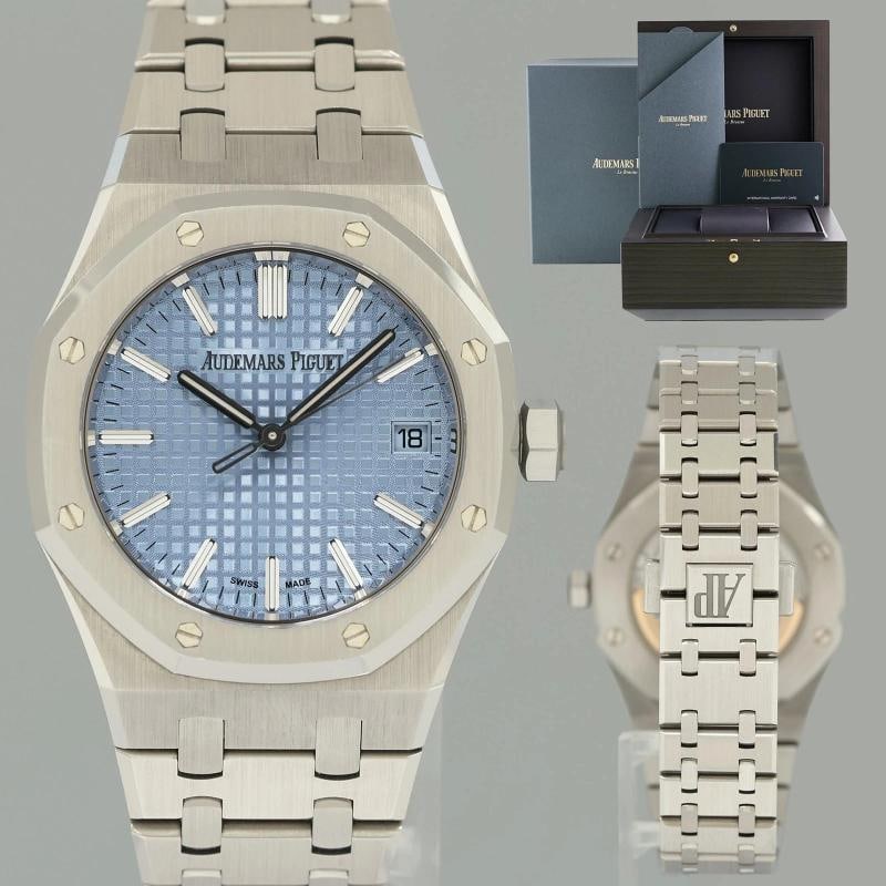 2026 Papers Audemars Piguet Royal Oak Steel 15550ST.OO.1356ST.08 Tiffany Blue (1 of 7)