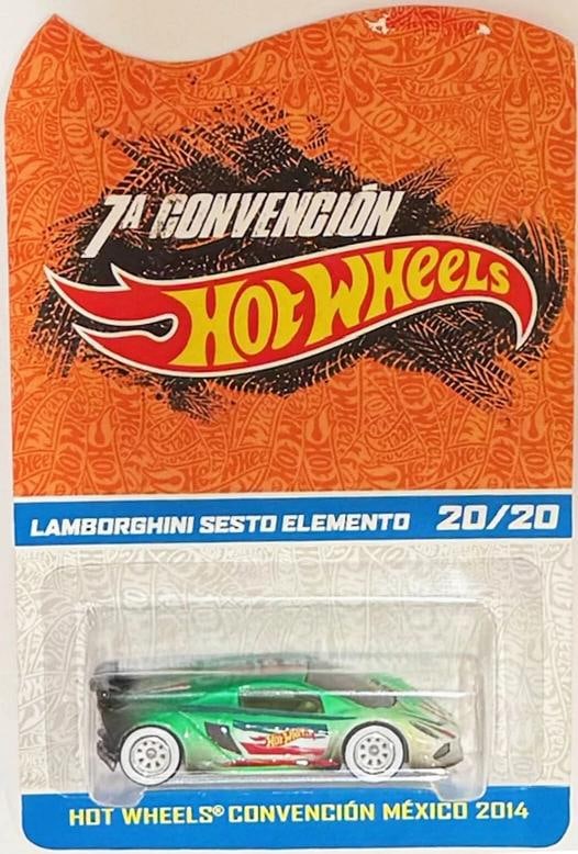 Green Lamborghini Sesto Elemento Hot Wheels 2014 Mexico Convention 20/20: Condition: New: A brand-new, unused, unopened, undamaged item (including handmade items).,Autographed: No,Vehicle Make: Lamborghini,Vehicle Type: Car,Color: Green,Material: diecast,Scale: 1:64,Age Lev