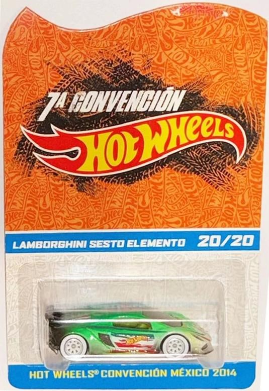 Green Lamborghini Sesto Elemento Hot Wheels 2014 Mexico Convention 20/20 - 4