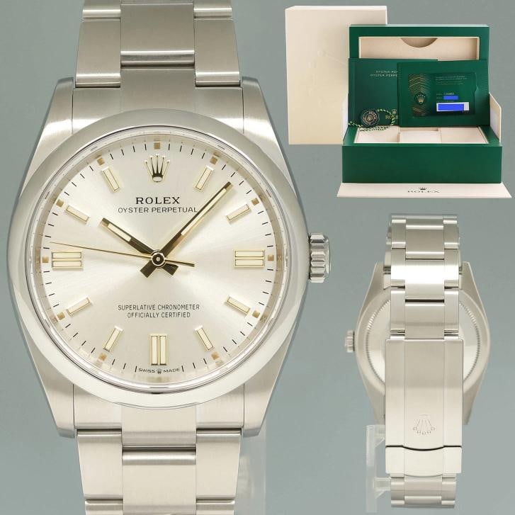 2023 NEW PAPERS Rolex Oyster Perpetual 126000 Silver Dial Stainless Steel 36mm: Condition: Pre-owned - Excellent,Brand: Rolex,Department: Men,Type: Wristwatch,Country of Origin: Switzerland Brand Rolex (Guaranteed Authentic) Model Oyster Perpetual Reference Number 126000 Serial