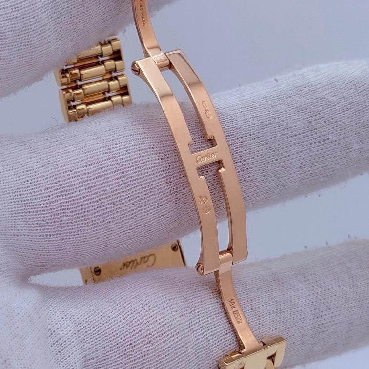Cartier Tank Americaine 1710 W26015K2 19mm x 35mm Silver Dial 18k Yellow Gold - 12