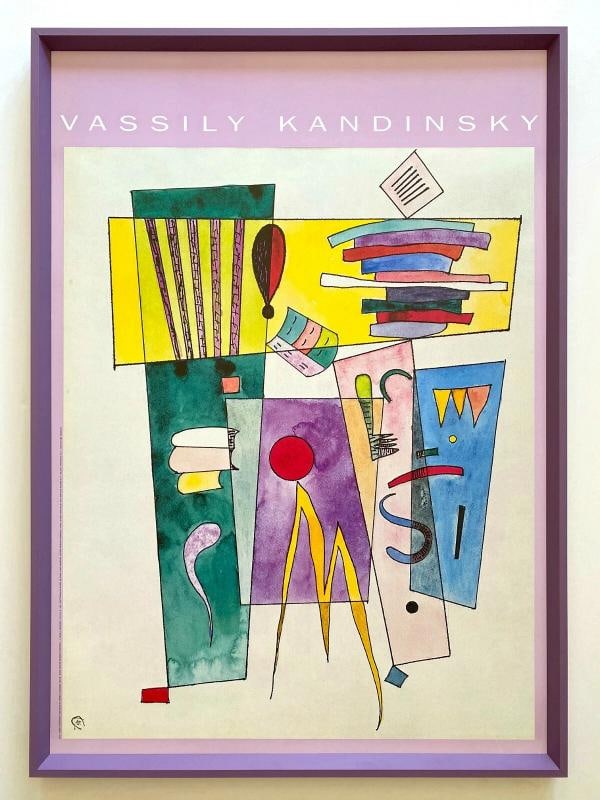 VASSILY KANDINSKY RARE LITHO PRINT FRAMED POSTER "PAGE DU CARNET A DESSINS" 1937 (1 of 12)