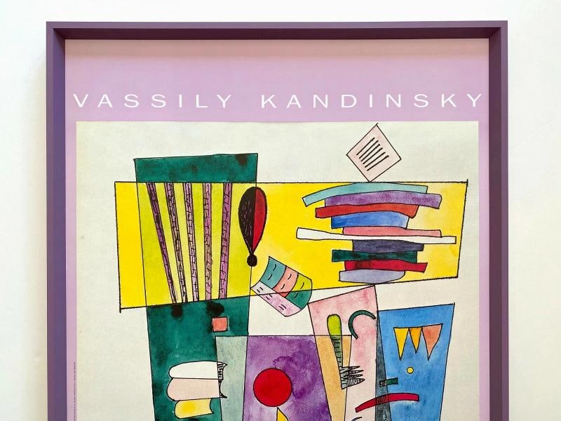 VASSILY KANDINSKY RARE LITHO PRINT FRAMED POSTER "PAGE DU CARNET A DESSINS" 1937 - 2