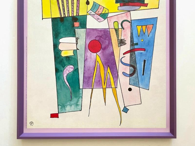 VASSILY KANDINSKY RARE LITHO PRINT FRAMED POSTER "PAGE DU CARNET A DESSINS" 1937 - 3