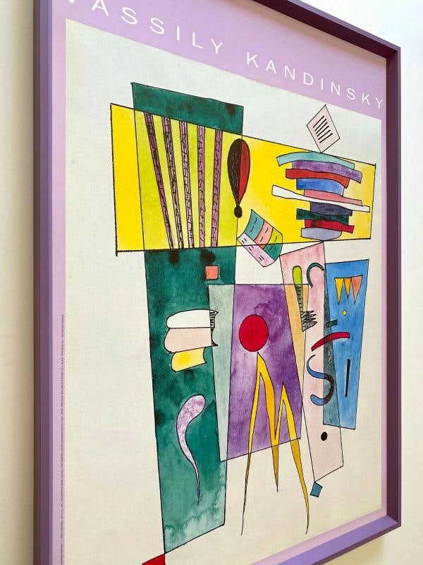 VASSILY KANDINSKY RARE LITHO PRINT FRAMED POSTER "PAGE DU CARNET A DESSINS" 1937 - 6