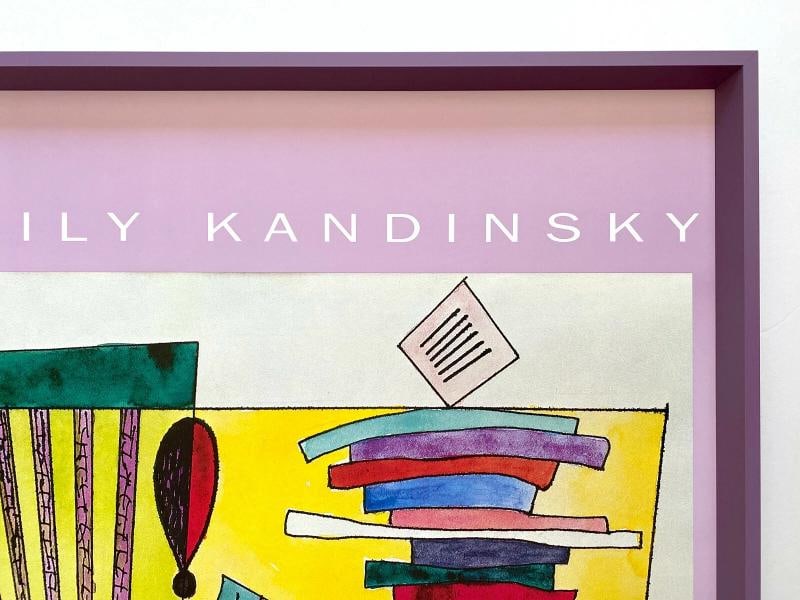 VASSILY KANDINSKY RARE LITHO PRINT FRAMED POSTER "PAGE DU CARNET A DESSINS" 1937 - 9