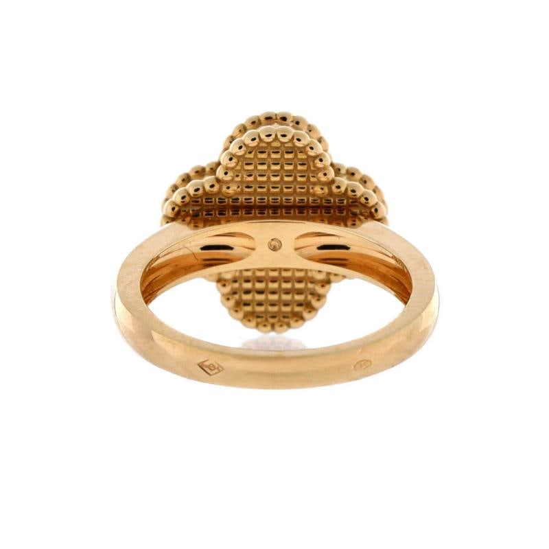Van Cleef & Arpels Vintage Alhambra Ring 18K Yellow Gold with Carnelian - 3