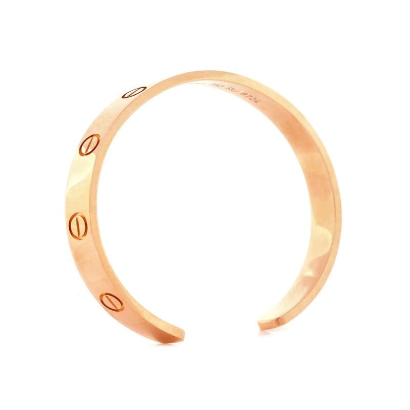 Cartier Love Cuff Bracelet 18K Rose Gold - 3
