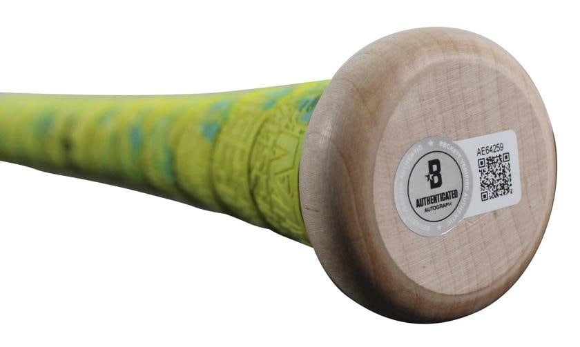 Mike Trout "2016 Stat" Signed Game Ready Old Hickory Pro Maple MT27* 1/1 Bat BAS - 6