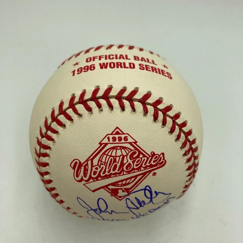 John Sterling "Hayes Makes The Catch!" Signed 1996 World Series Baseball JSA COA - 2