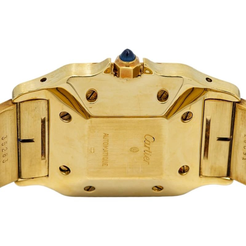 Cartier Santos Galbee Quartz Yellow Gold Diamond White Dial Women's Watch 24mm - 6