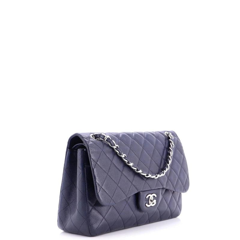 Chanel Classic Double Flap Bag Quilted Caviar Jumbo - 2