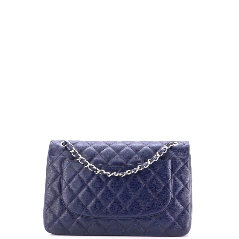Chanel Classic Double Flap Bag Quilted Caviar Jumbo - 3
