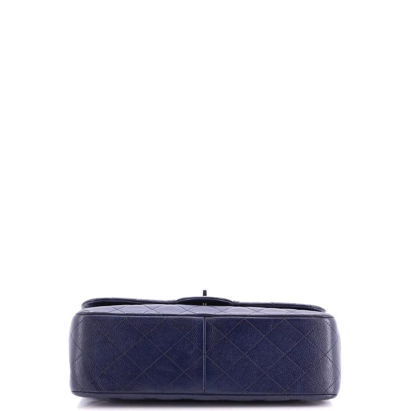 Chanel Classic Double Flap Bag Quilted Caviar Jumbo - 4