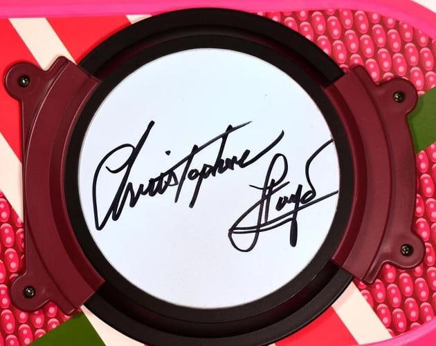 MICHAEL J FOX CHRISTOPHER LLOYD Autographed BACK TO THE FUTURE Hoverboard BAS Wi - 3