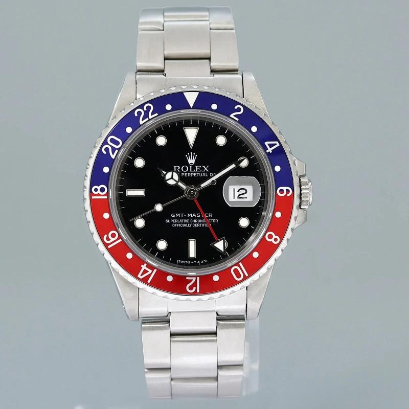 1990 Rolex GMT-Master Pepsi Blue Red 40mm Tritium Steel 16700 Watch Box - 2