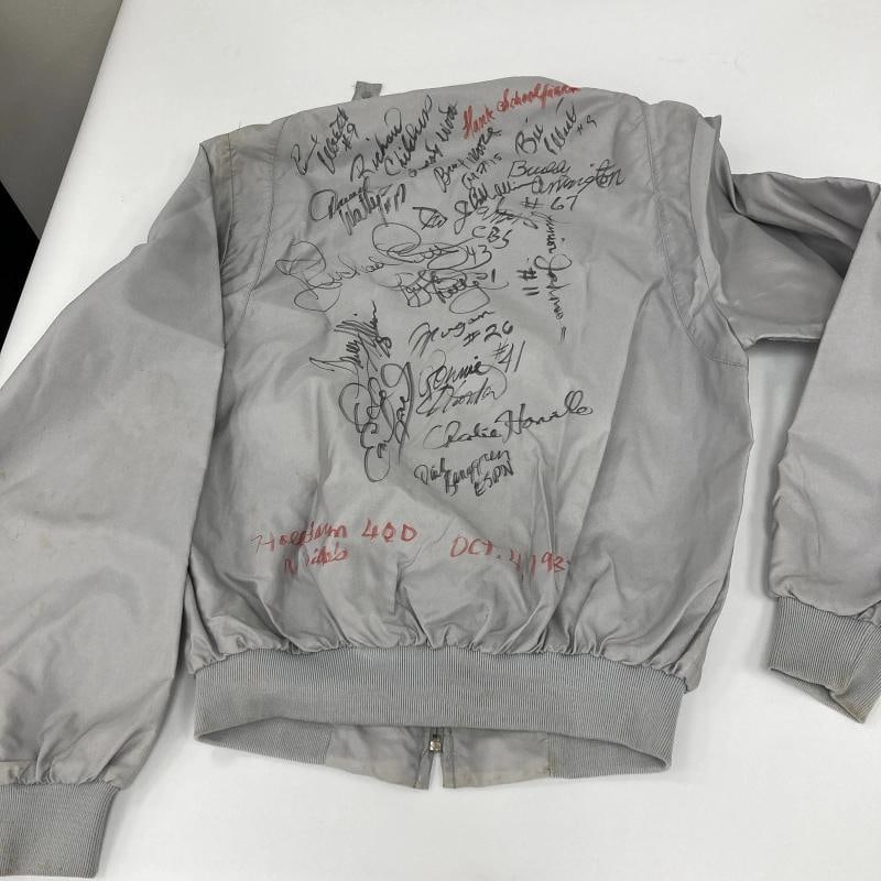 Dale Earnhardt Sr. Richard Petty NASCAR Legends Multi Signed 1987 Jacket JSA COA - 3
