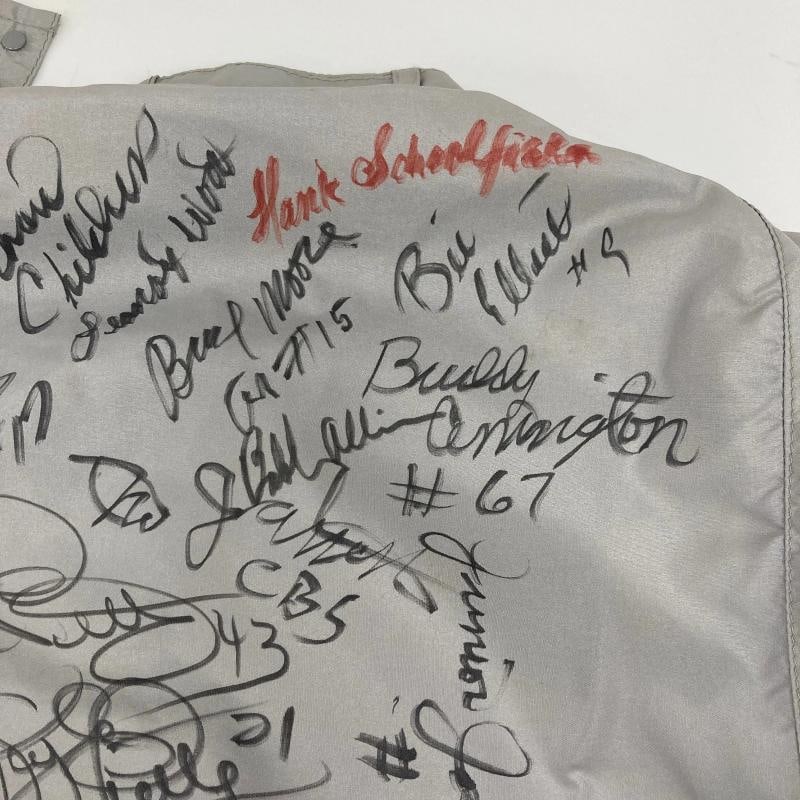 Dale Earnhardt Sr. Richard Petty NASCAR Legends Multi Signed 1987 Jacket JSA COA - 6