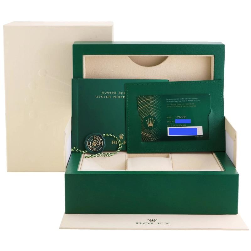 2021 NEW PAPERS Rolex Oyster 126000 Perpetual 36mm TIFFANY BLUE Watch Box - 8