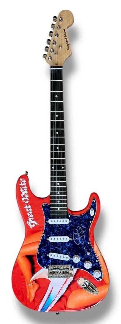 Jack Russell Signed Guitar Custom Graphics JSA COA Great White Twice Shy - 2