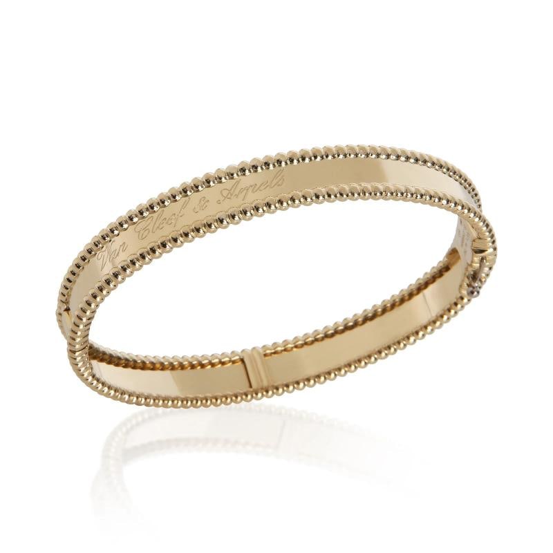 Van Cleef & Arpels Yellow Gold Perlee Signature Bracelet - 4