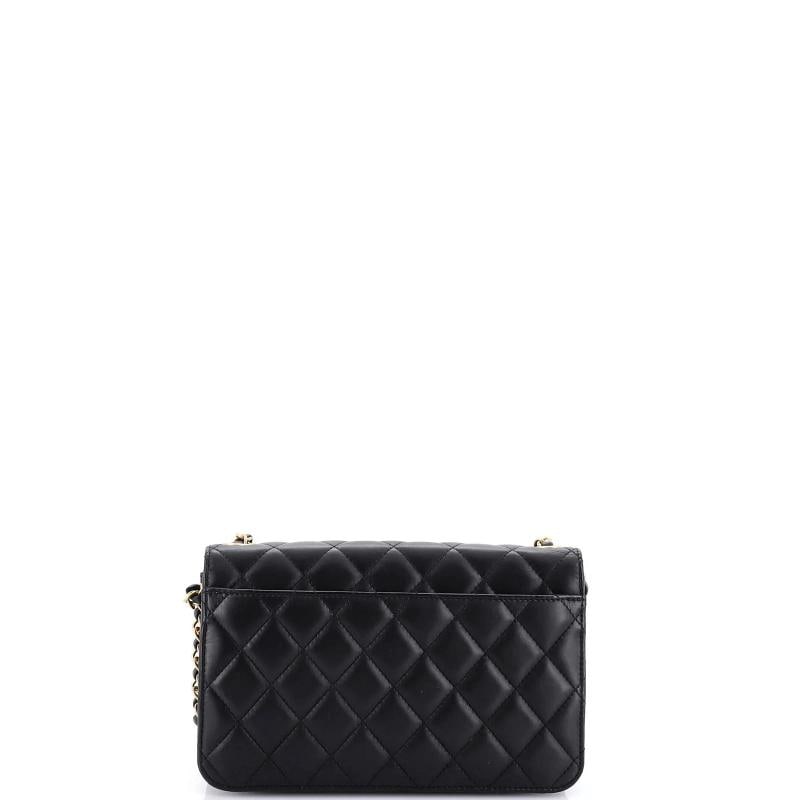 Chanel CC Side Chain Full Flap Bag Quilted Calfskin Medium - 3